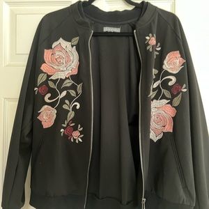 Wit and Wisdom Embroidered Black Jacket